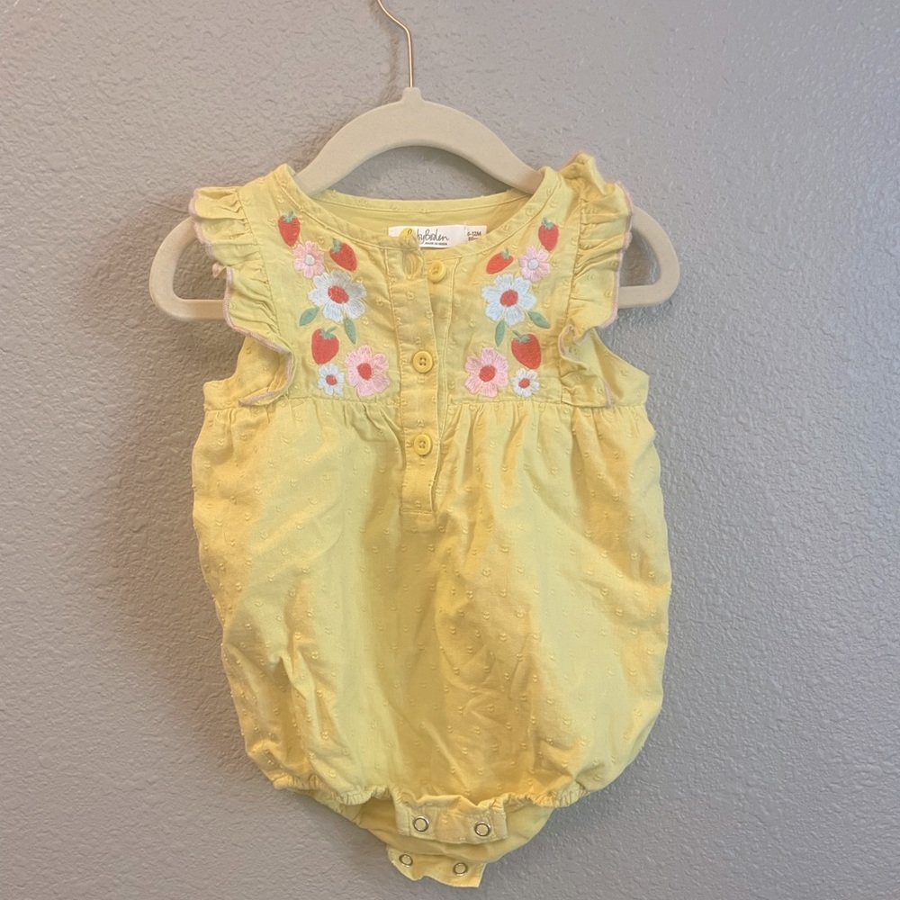 Mini Boden Yellow Bodysuit Size 6-12 Months